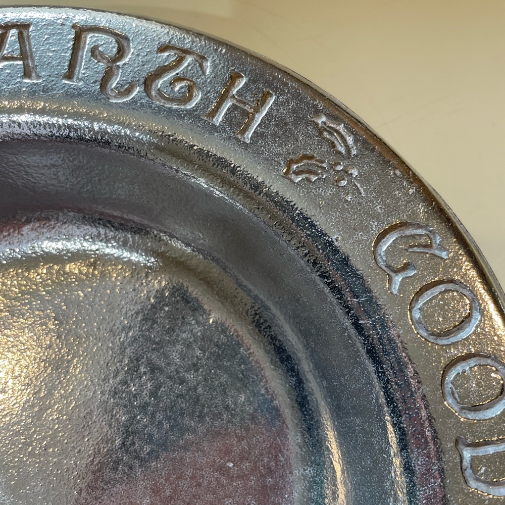 NWOT pewter metal Christmas bowl